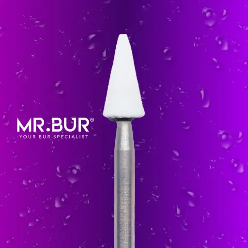 [F5] FG WHITE STONE POINTED CONE